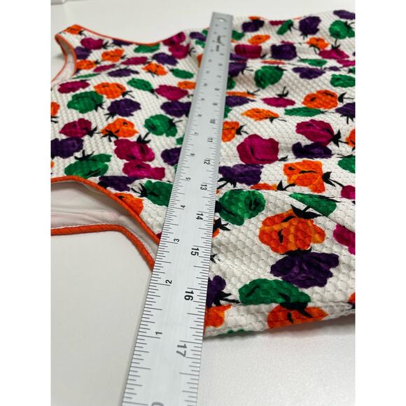 Chetta B Peter Noviello Sherrie Bloom Roundneck Tank Dress Multi Women's Size 10 - Picture 9 of 11